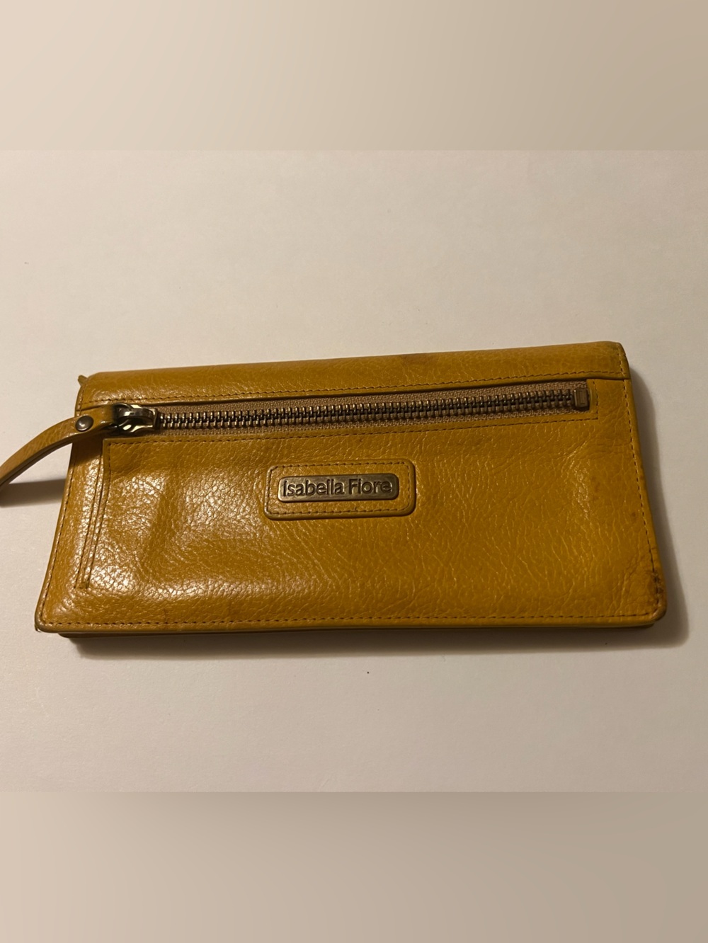 Isabella Fiore - “FAITH”
Graphic Script Leather Wallet in Mustard Yellow - Picture 2 of 8